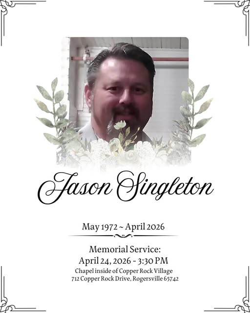 Jason Singleton Missouri Obituary-Death: